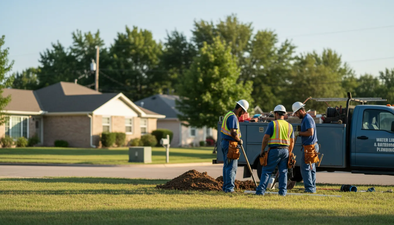 Residential water line and bathroom plumbing service in Mcclelland, IA